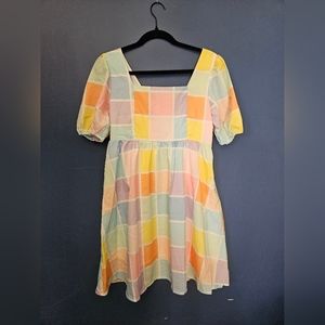 Pastel Mini Dress Size Large